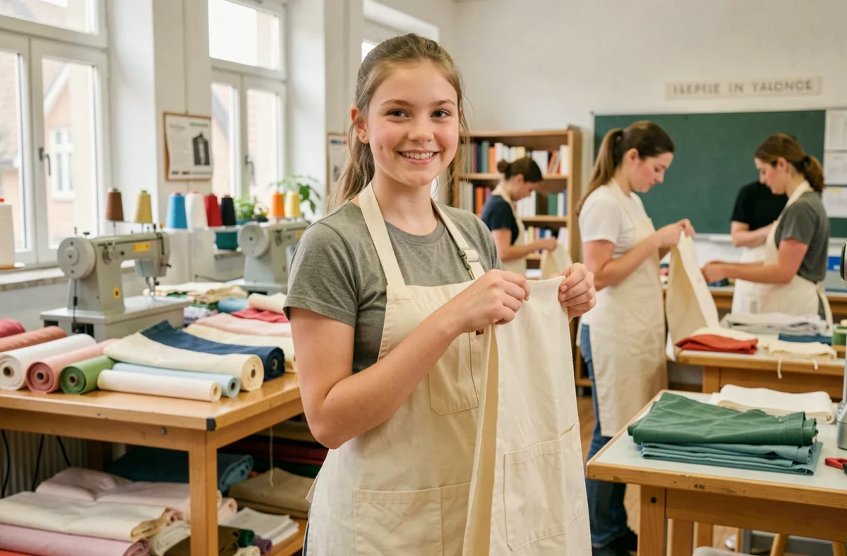 Une lycéenne en atelier de formation professionnelle au Lycée Notre-Dame de la Providence à Strasbourg, neuvième du classement des meilleurs lycées du Grand Est en 2026.