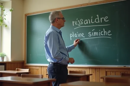 Professeur fran&ccedil;ais enseignant la conjugaison du pass&eacute; simple